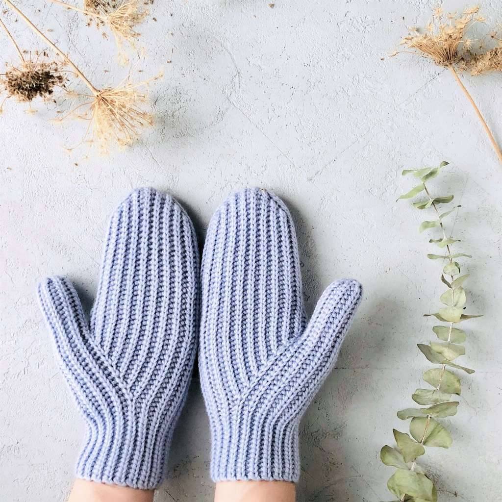 Вязание крючком варежки