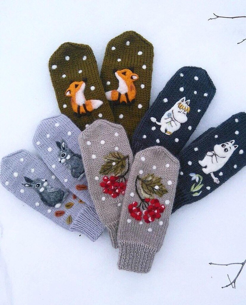 Украшение рукавиц