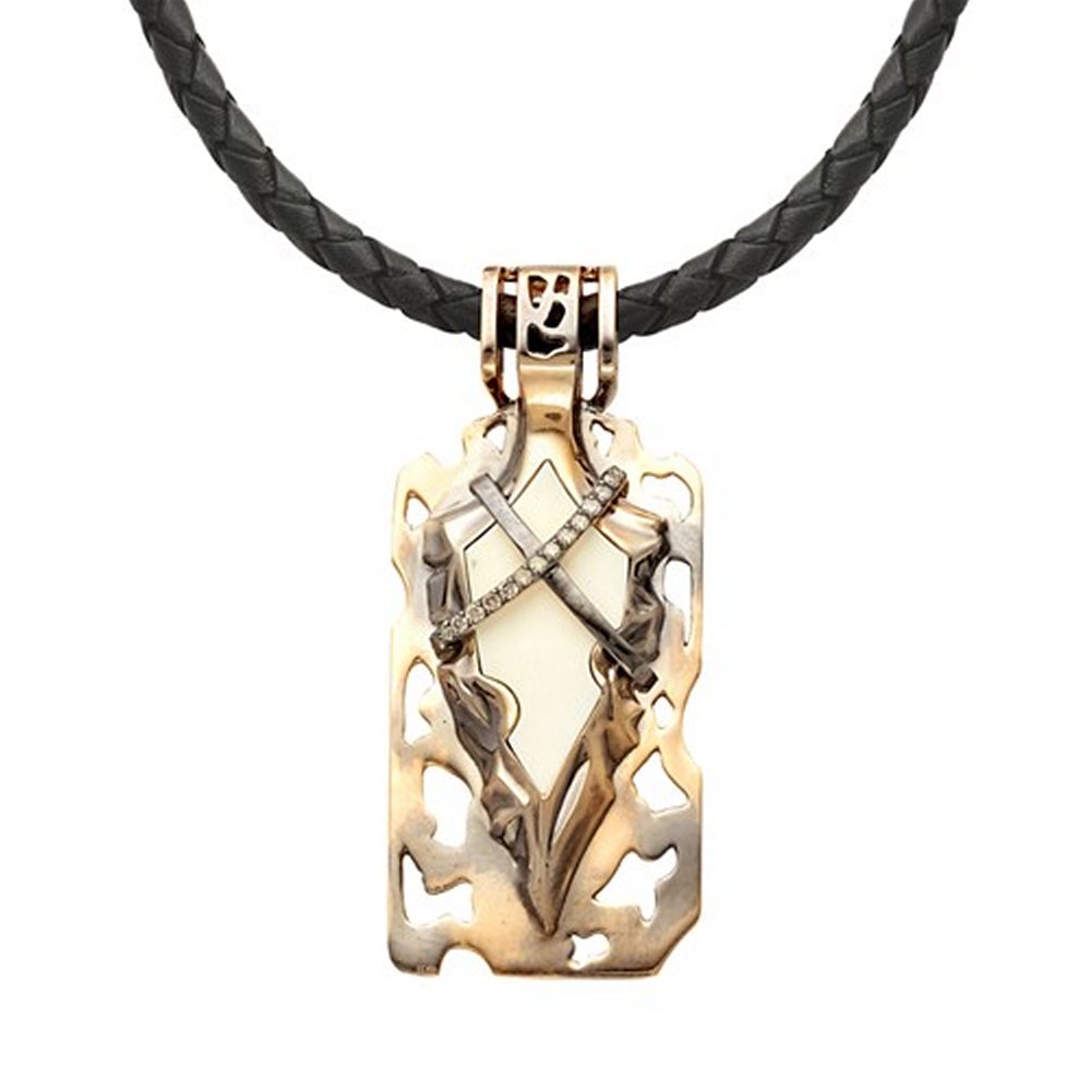 Подвеска прямоугольная золото