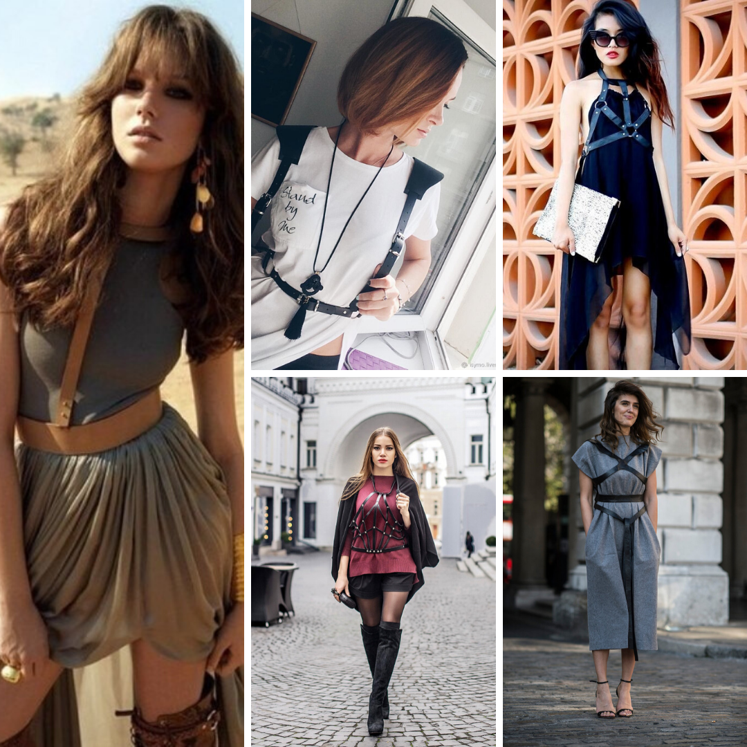 Стильные образы с портупеей