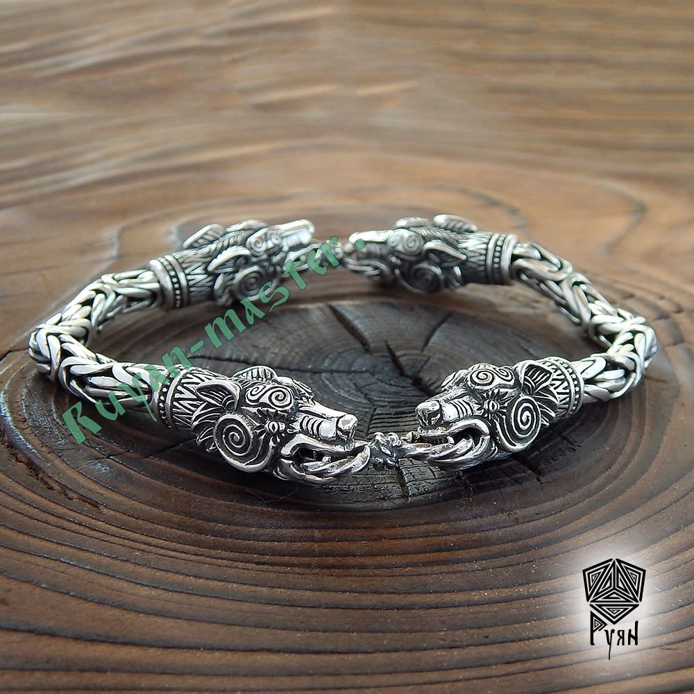 Серебряный браслет мужской Викинги