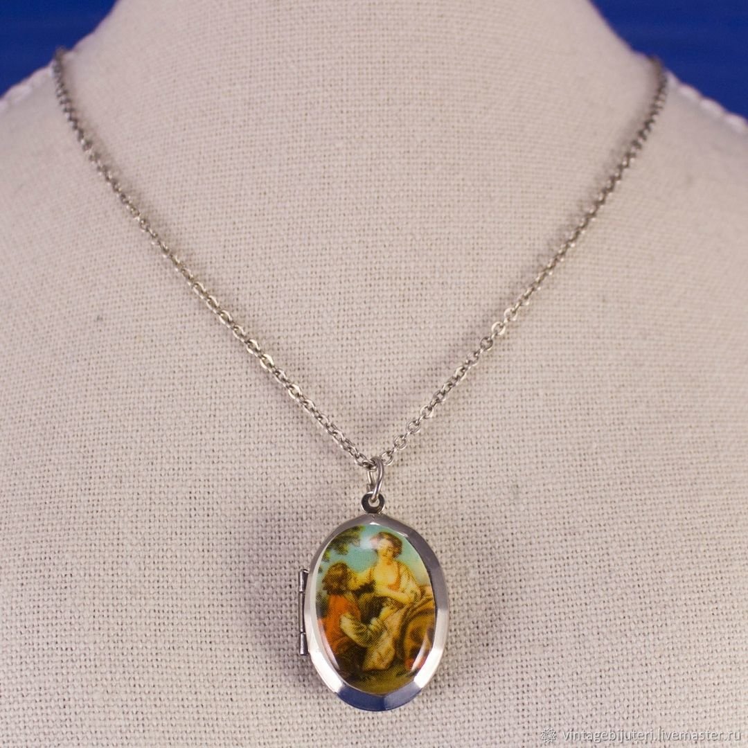 Медальон Локет со стеклом