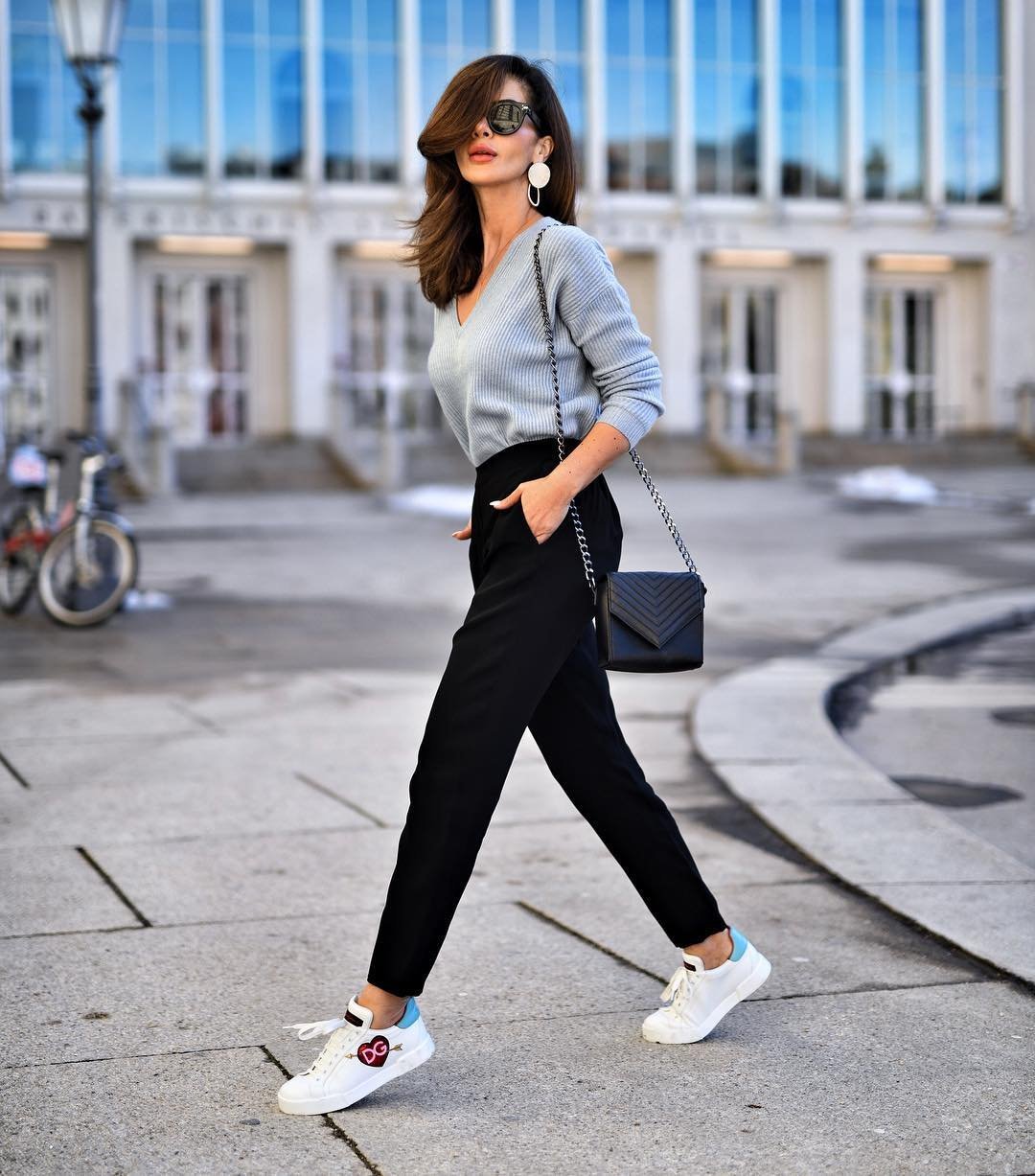 Вечерний образ с брюками