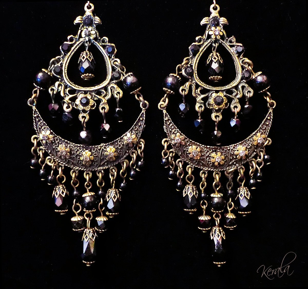 Серьги большие старинные