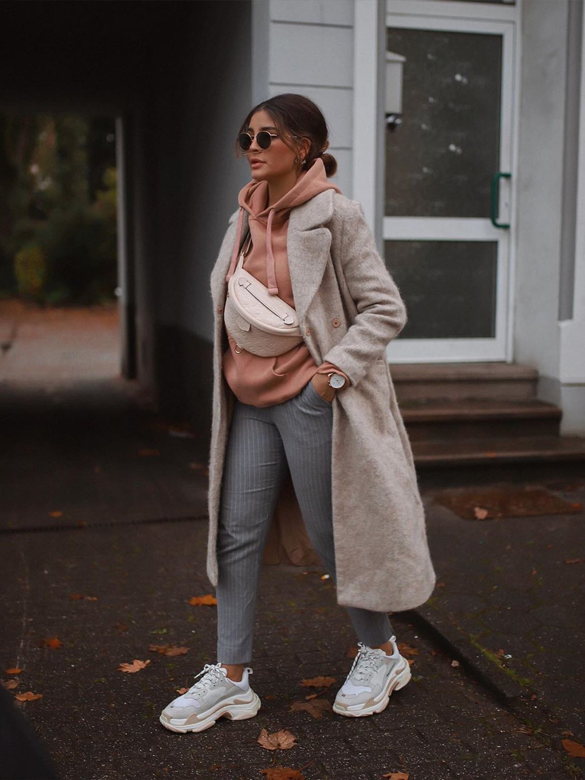 Пальто с толстовкой