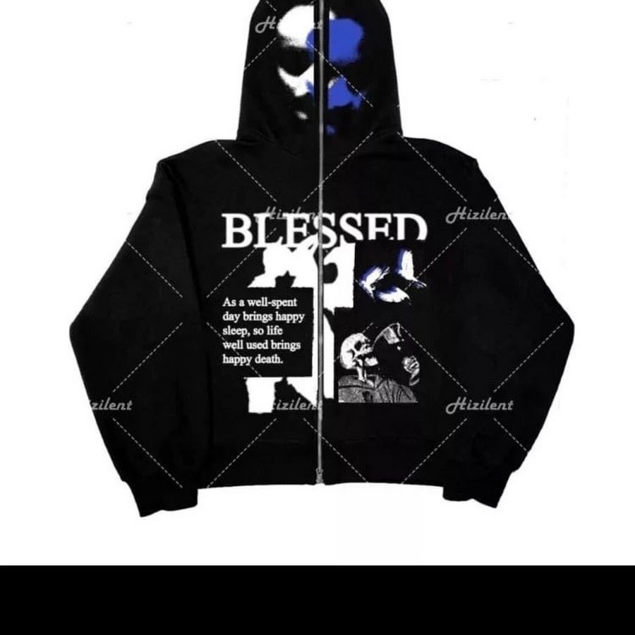 Full-zip Hoodie "blessed faces"