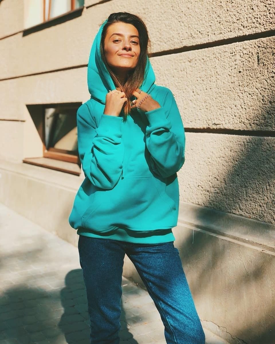 Костюм с худи мятный