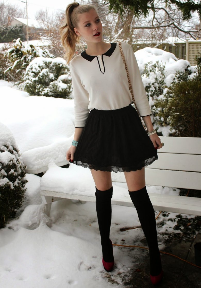 Гольфы с юбкой