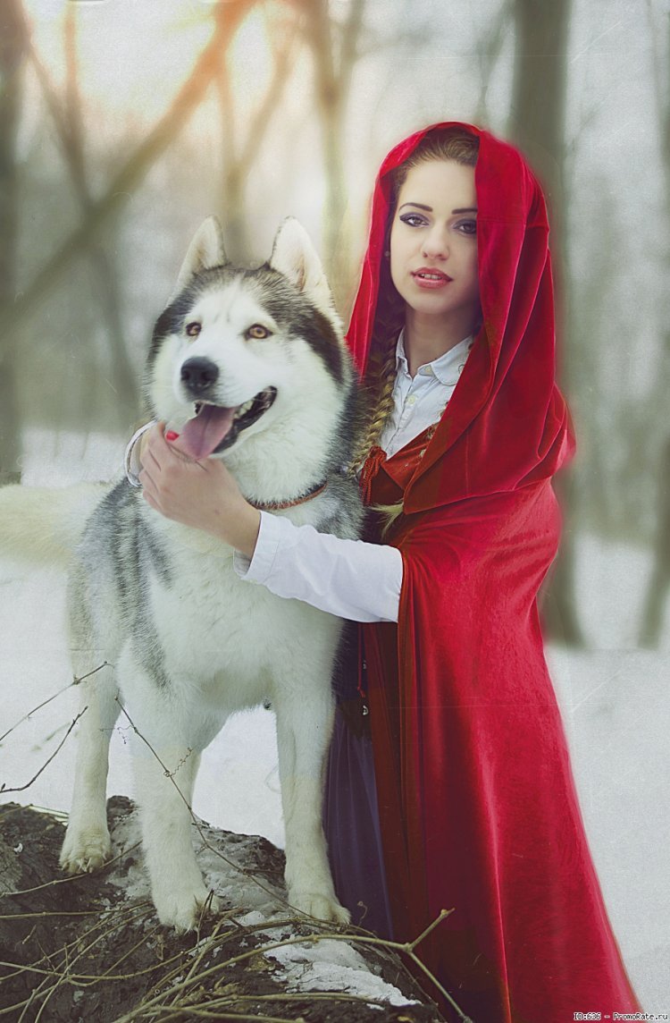 Фотосессия красная шапочка зимой