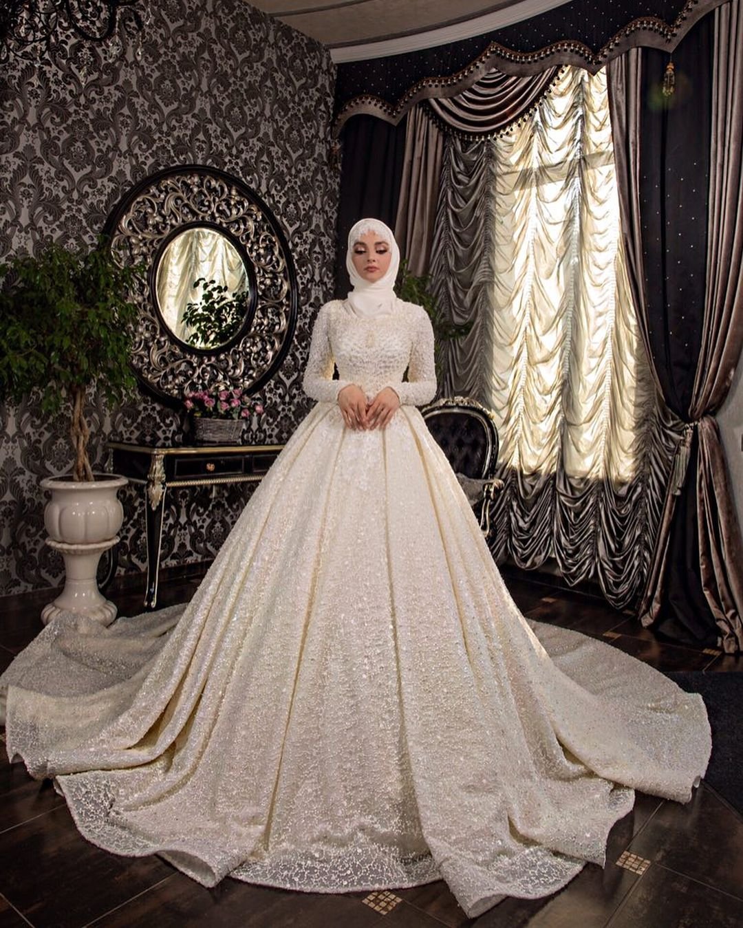 Свадебные платья мусульманские пышные