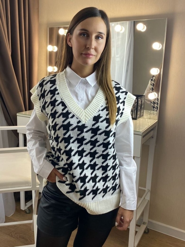 Трикотажный жилет оверсайз Зара