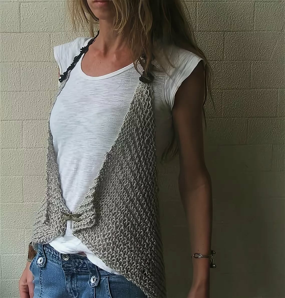 Трикотажный жилет оверсайз Zara