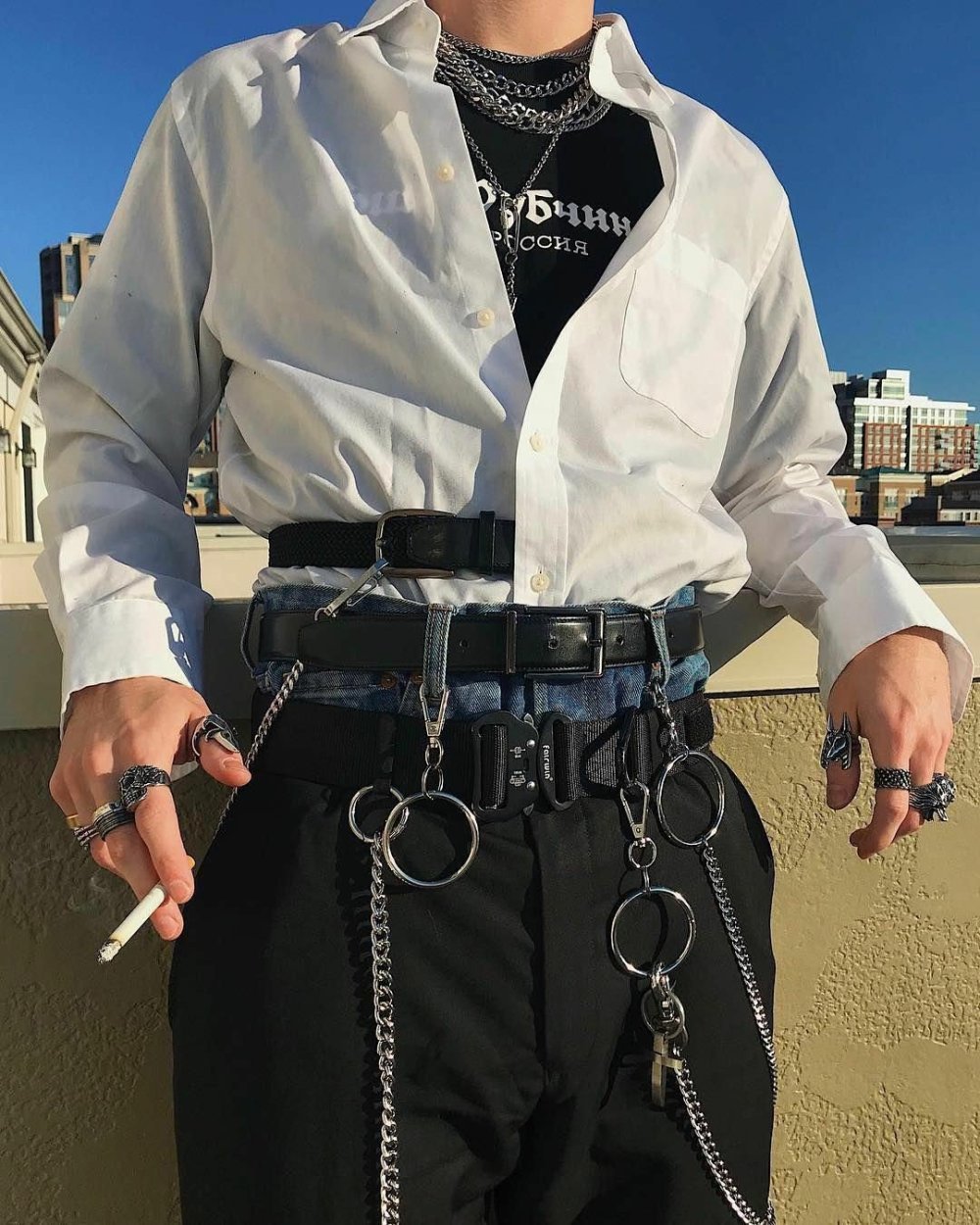 Одежда с цепями для мужчин