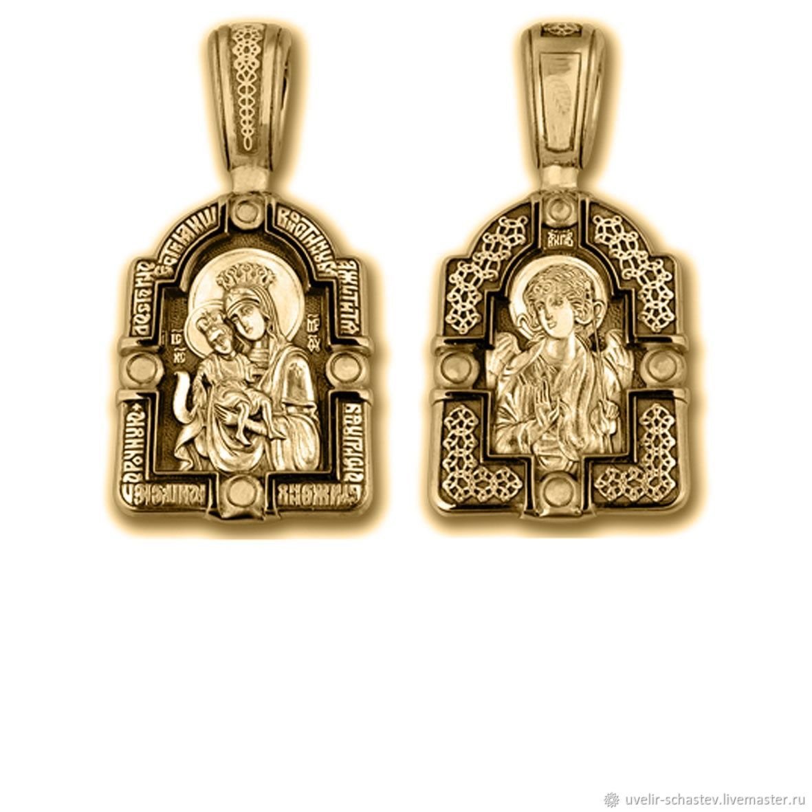 Кулон Богородица серебро