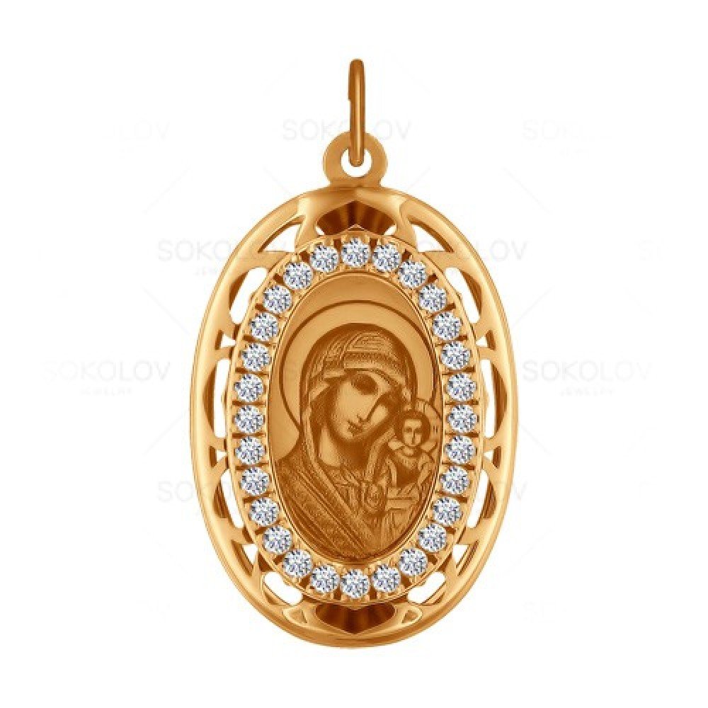 Подвеска икона Божьей матери