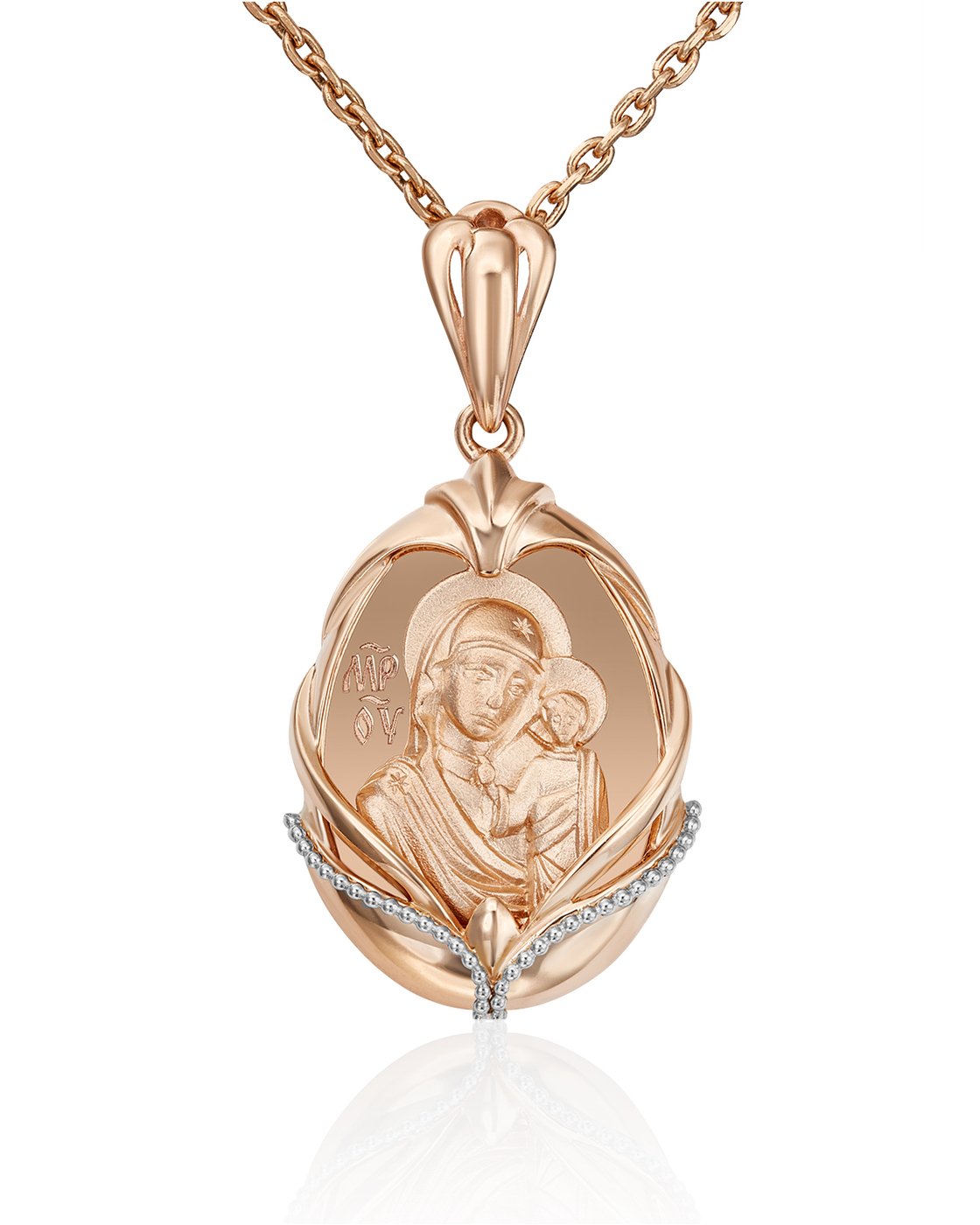 Икона Божией матери Нерушимая стена нательная серебро