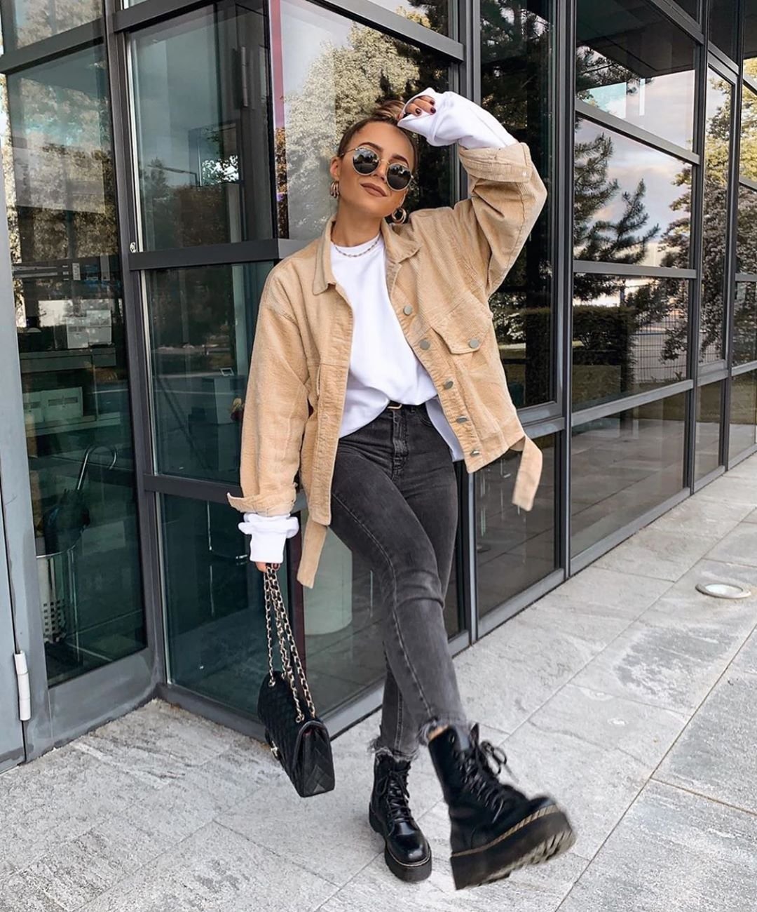 Кореан стайл клетчатая рубашка