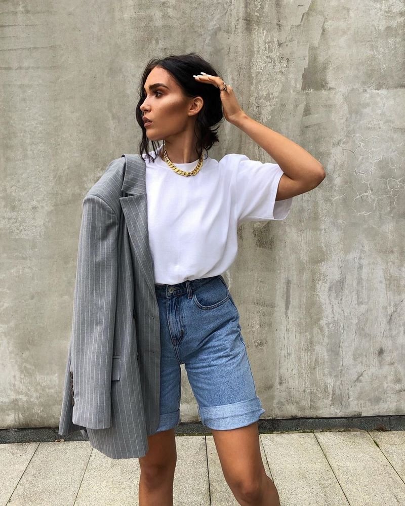 Джинсовые велосипедки тренд 2020