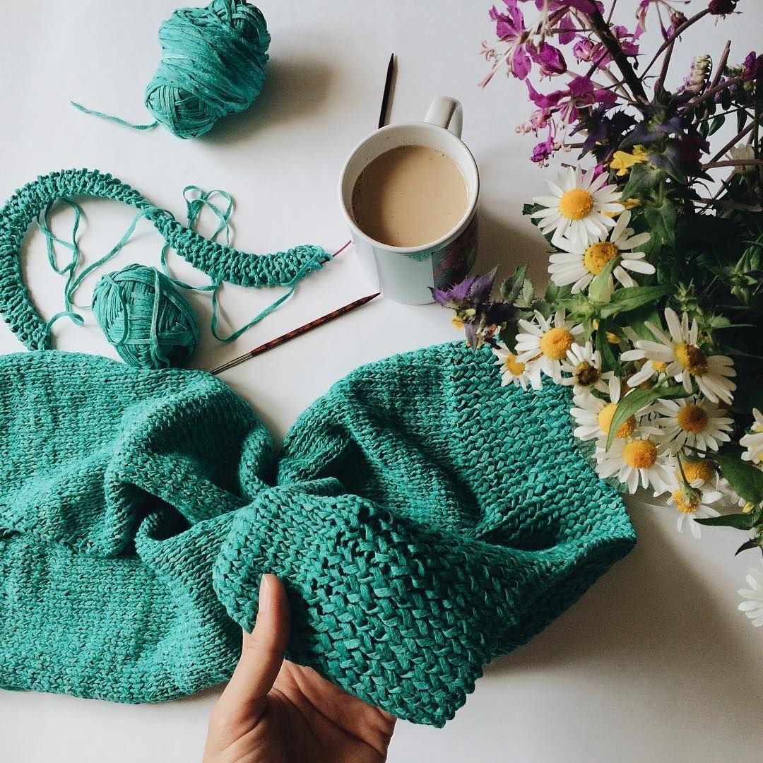 Вязаный подклад в вязаную шапку