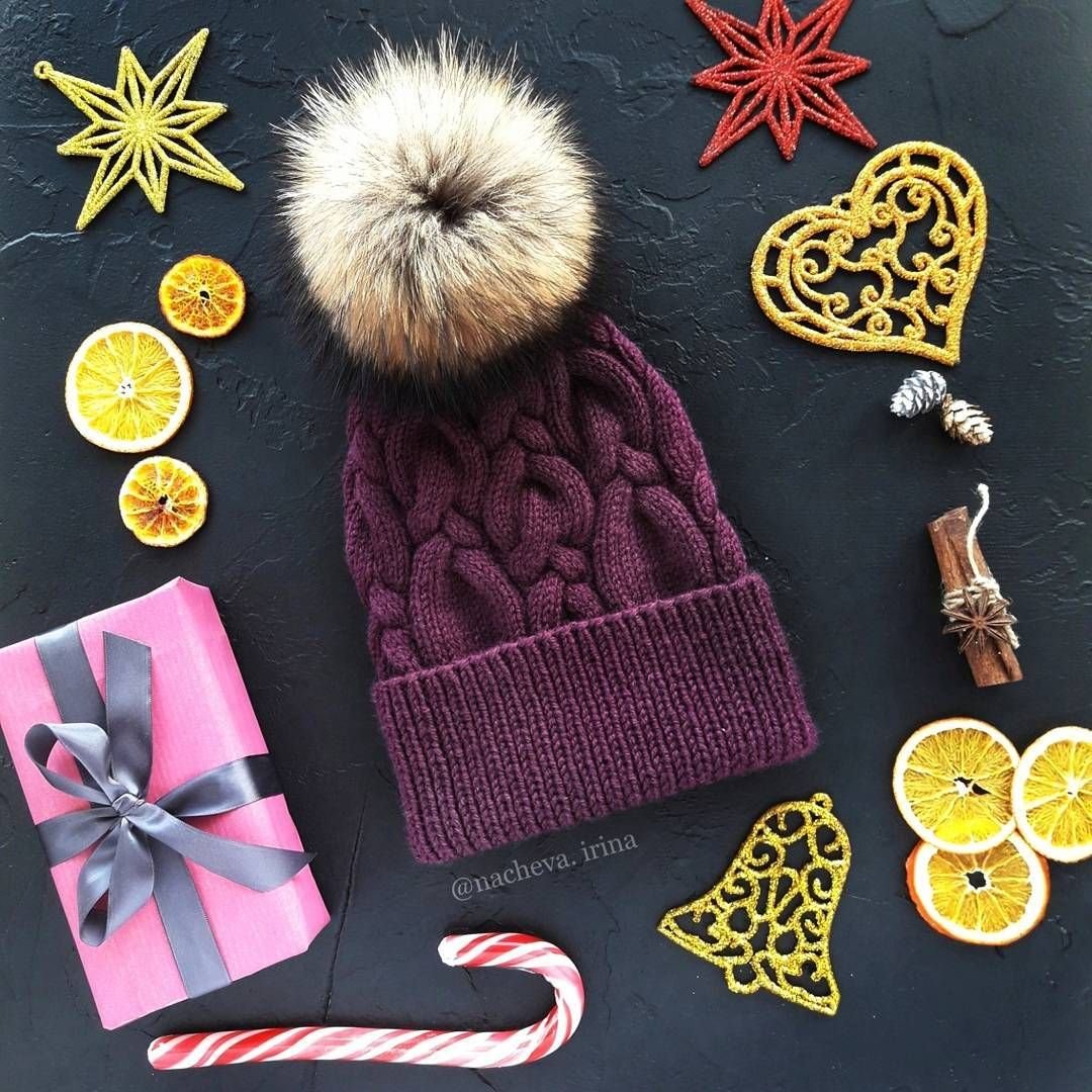 Вязаные шапки в инстаграмме