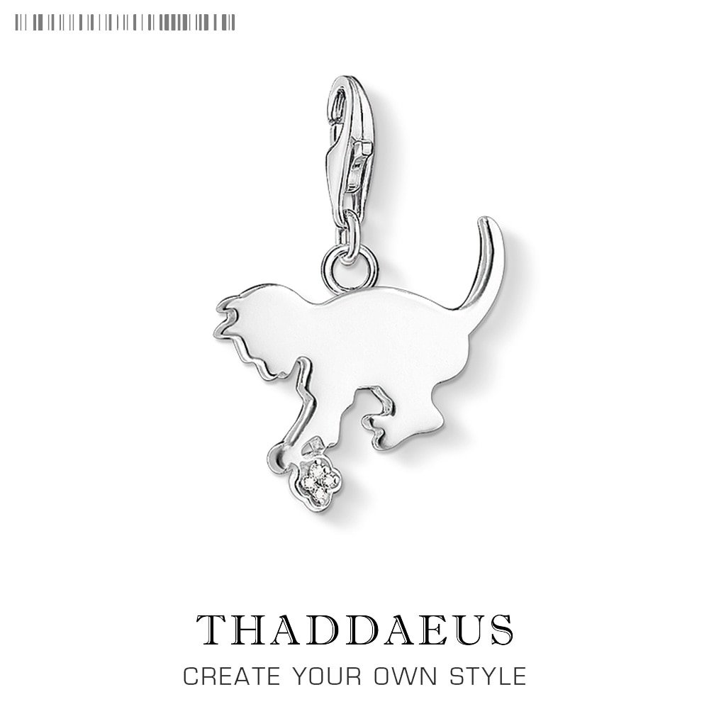 Браслет с подвеской кошка