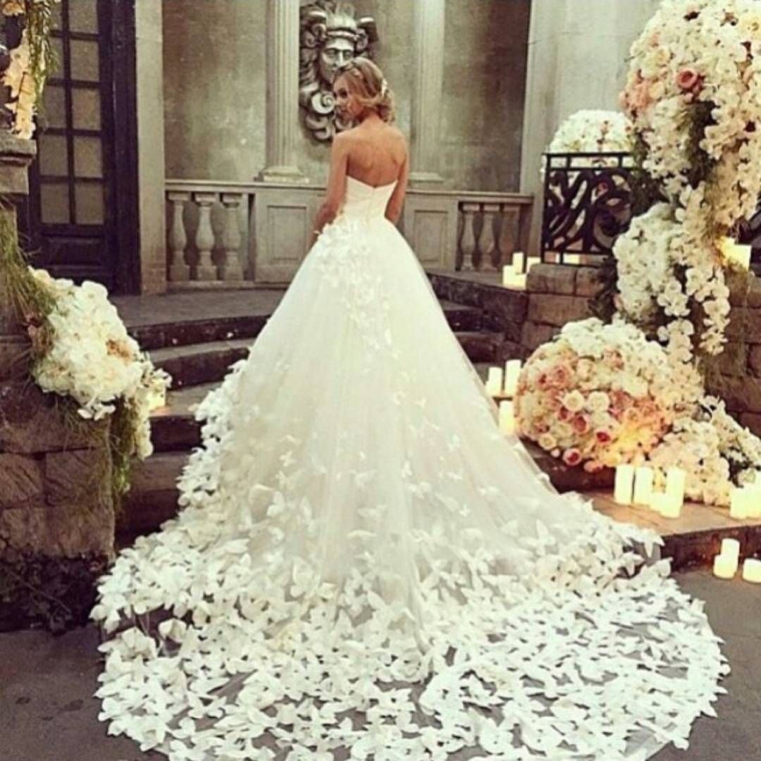 Цветочное платье свадебное