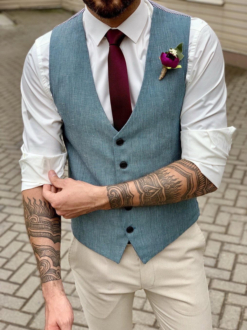 Стиль с жилеткой мужской