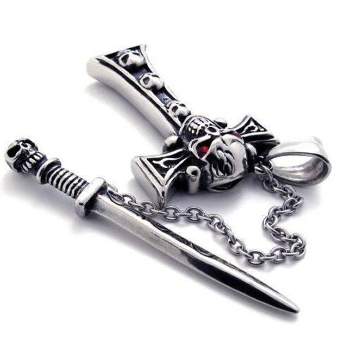 Серебряная подвеска кинжал