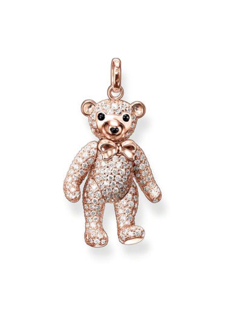 Кулон мишка серебро Теди