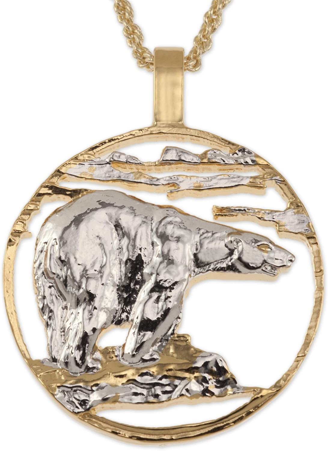 Кулон белый медведь