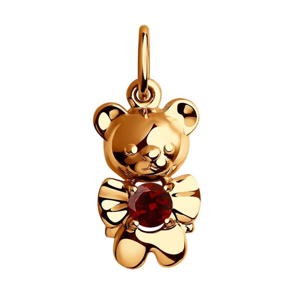 Золотая подвеска "Медвежонок"