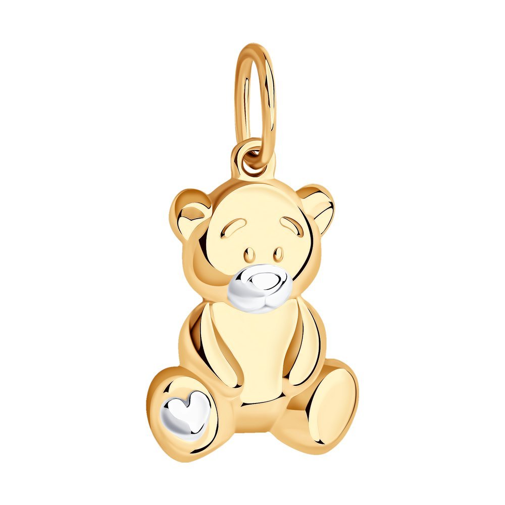Подвеска мишка золото 585