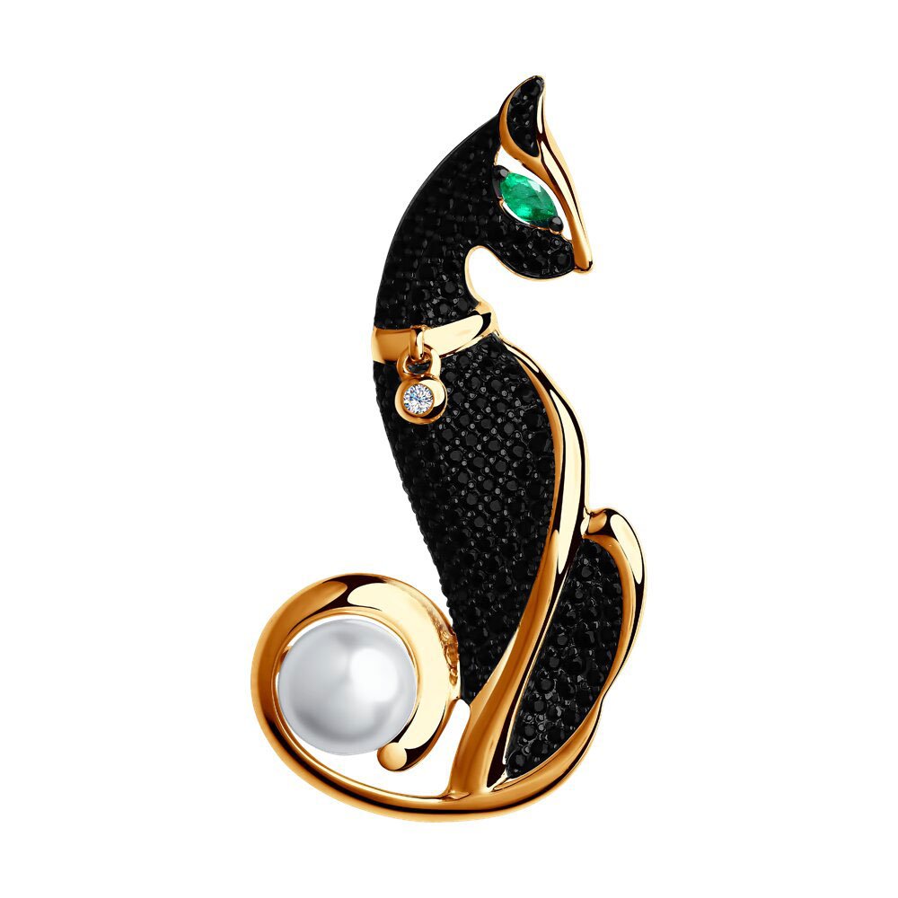 Соколов брошь кошка Золотая