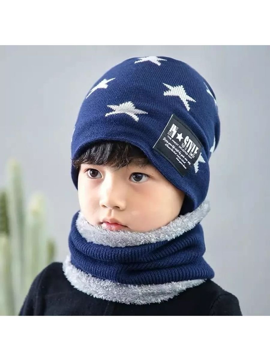 Вязаная шапка для мальчика