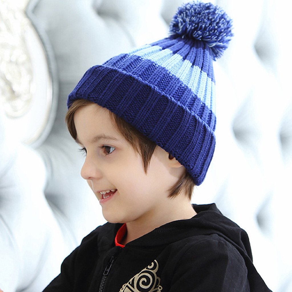 Вязаная шапка ушанка детская