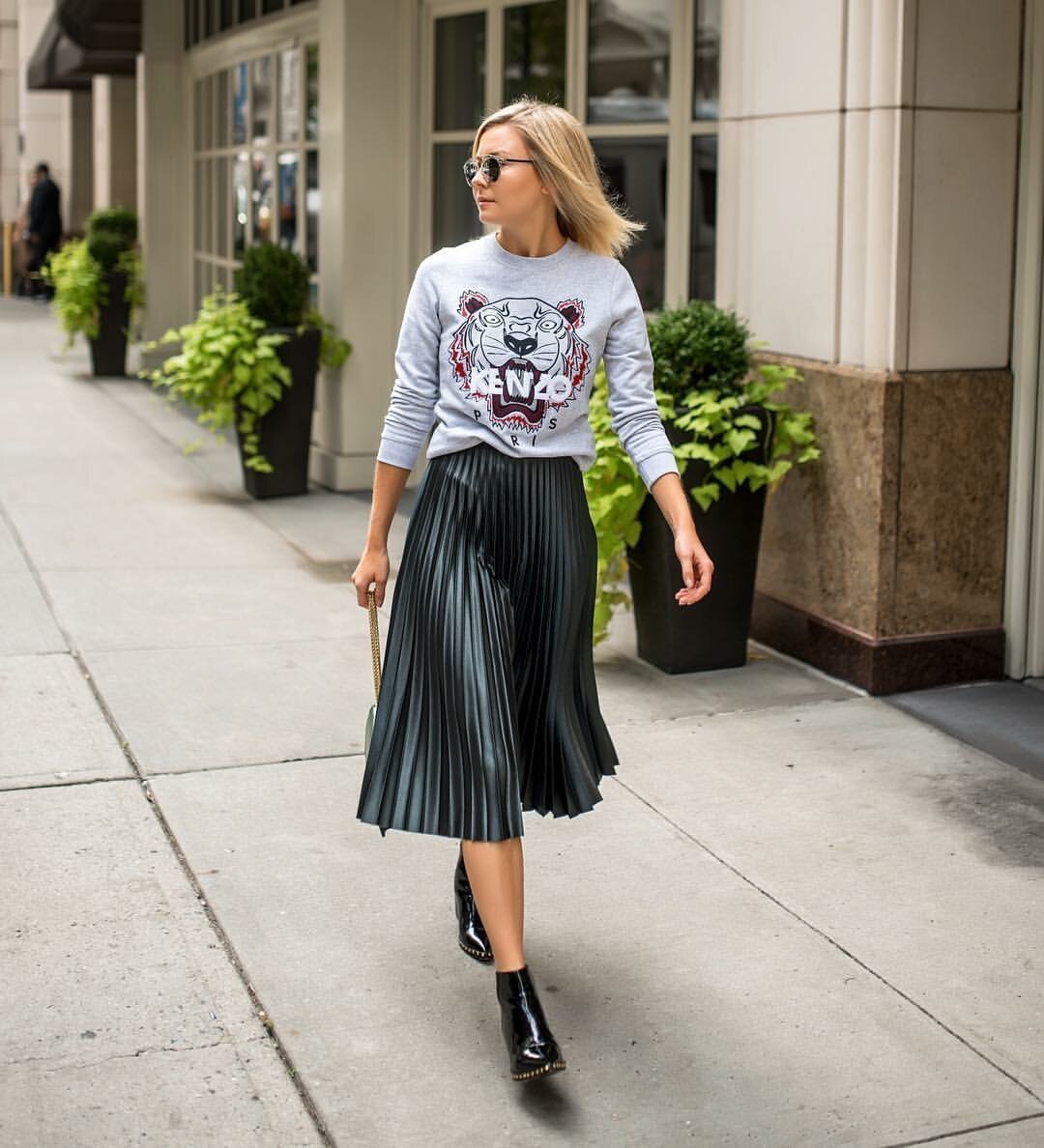 Вязаная юбка плиссе