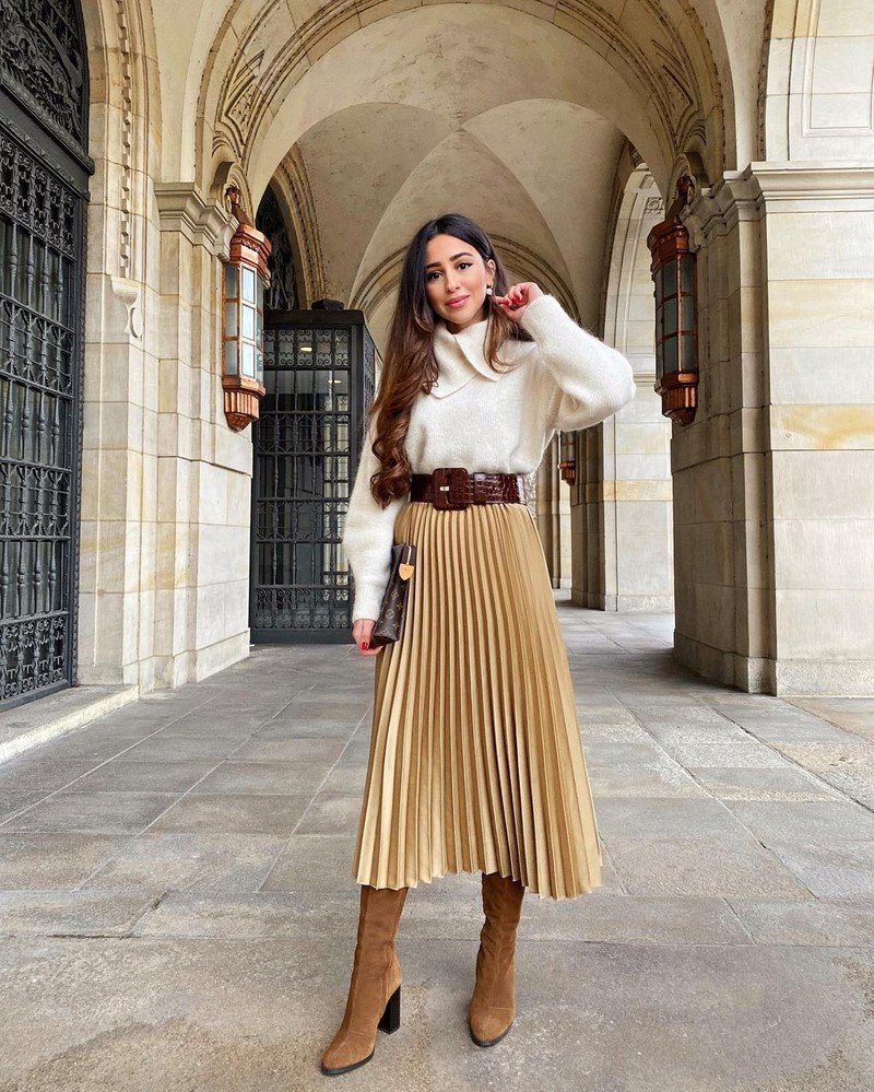 Осенние образы с юбкой