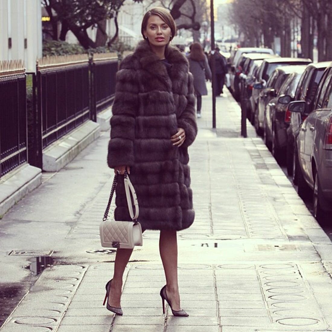 Красивые шубы из норки