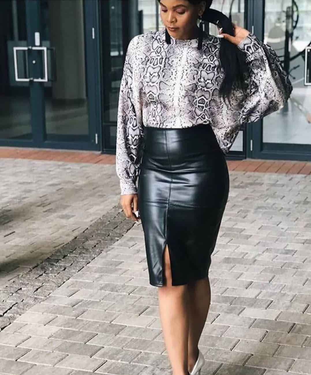 Кожаная юбка