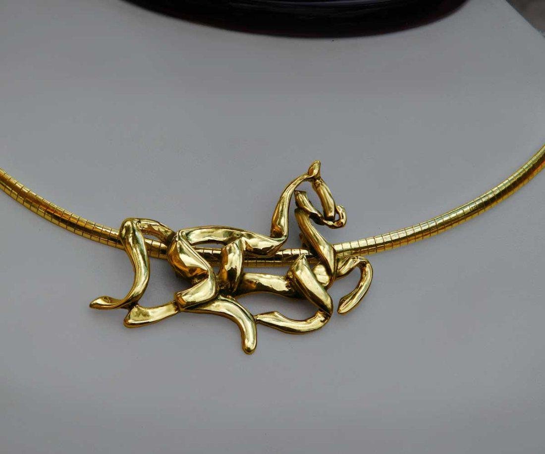 Подвеска жеребенок золото