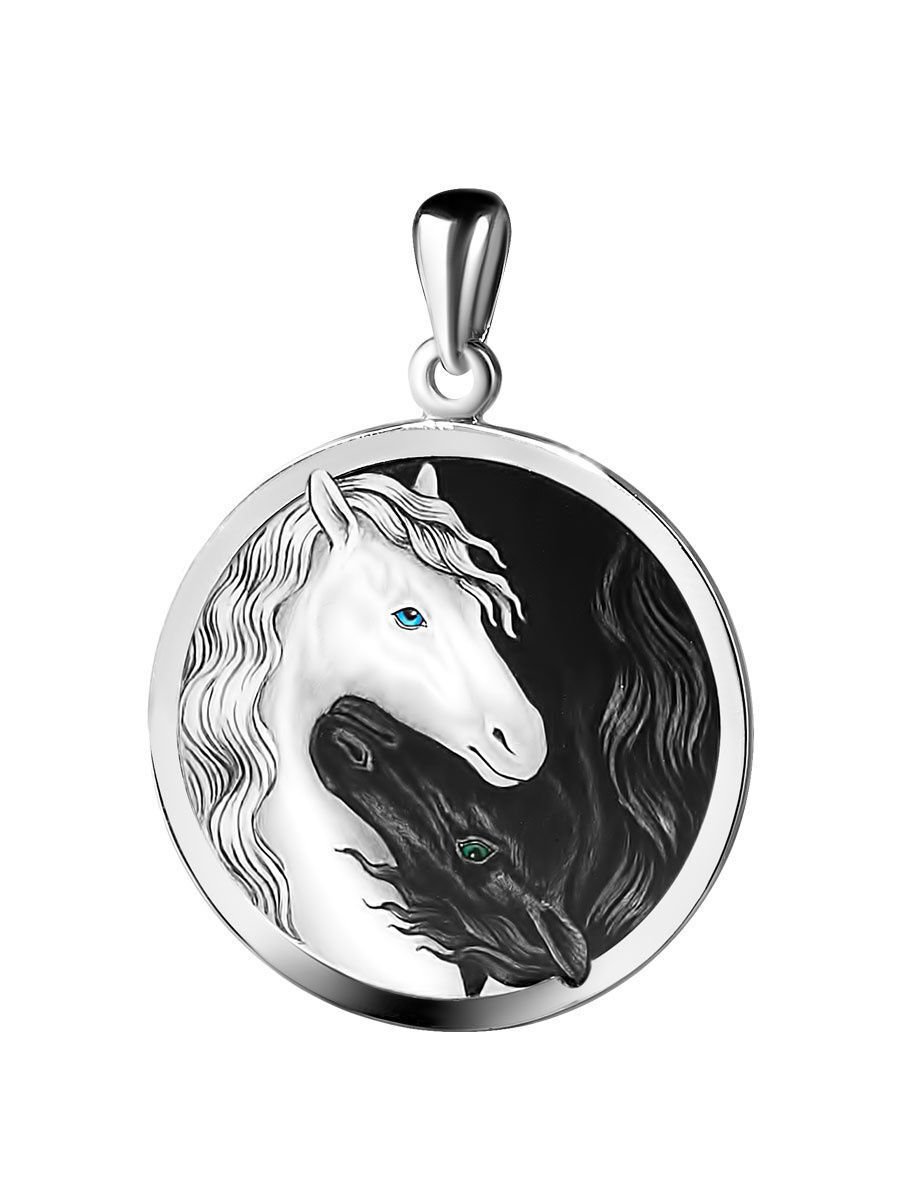 Золотая подвеска лошадь