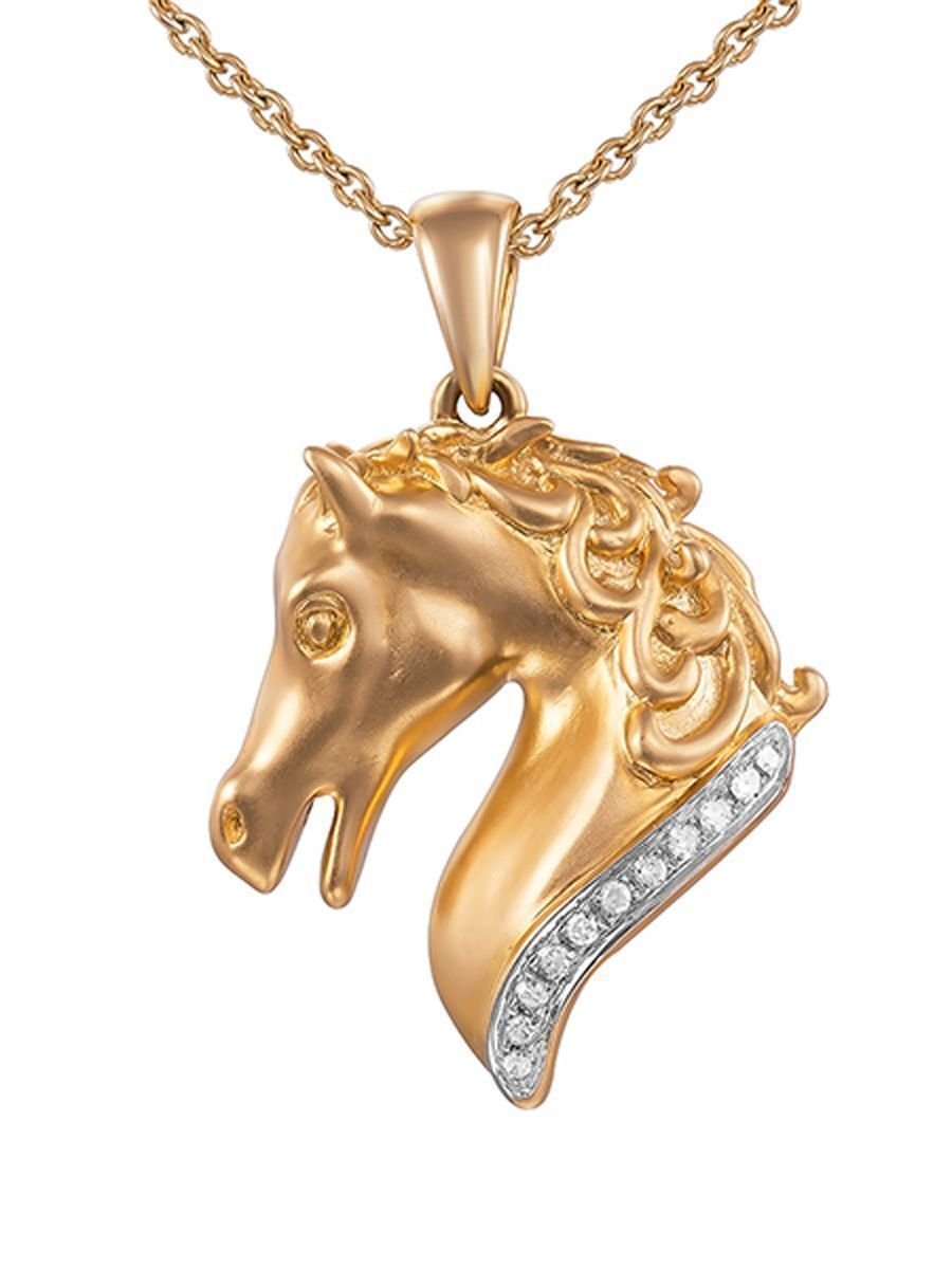 Подвеска жеребенок золото