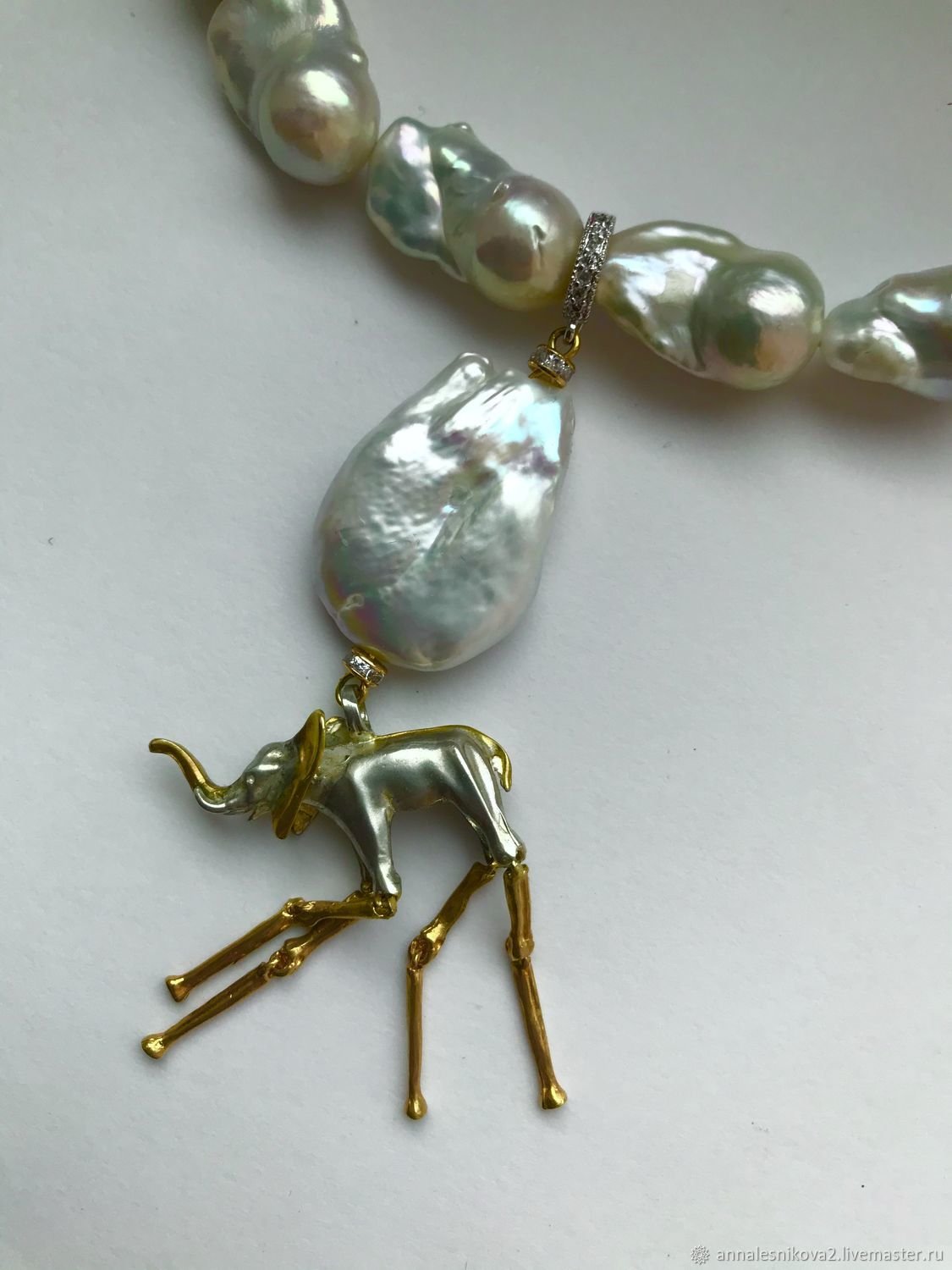 Тиффани Слоник подвеска