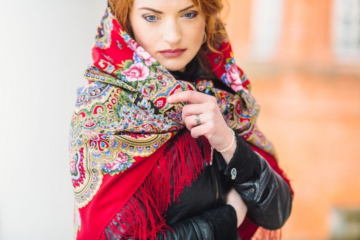 Павлопосадский платок Славянка