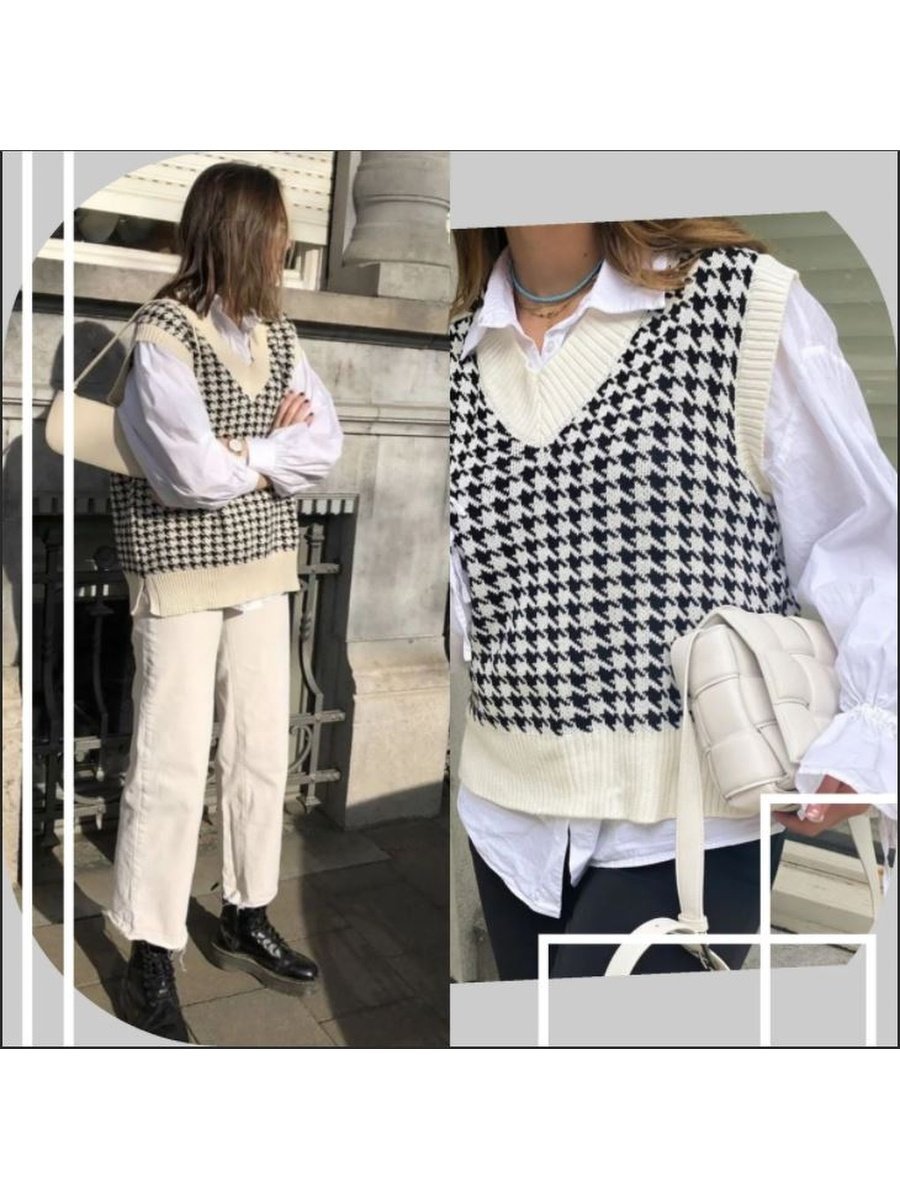 Жилетка вязаная оверсайз