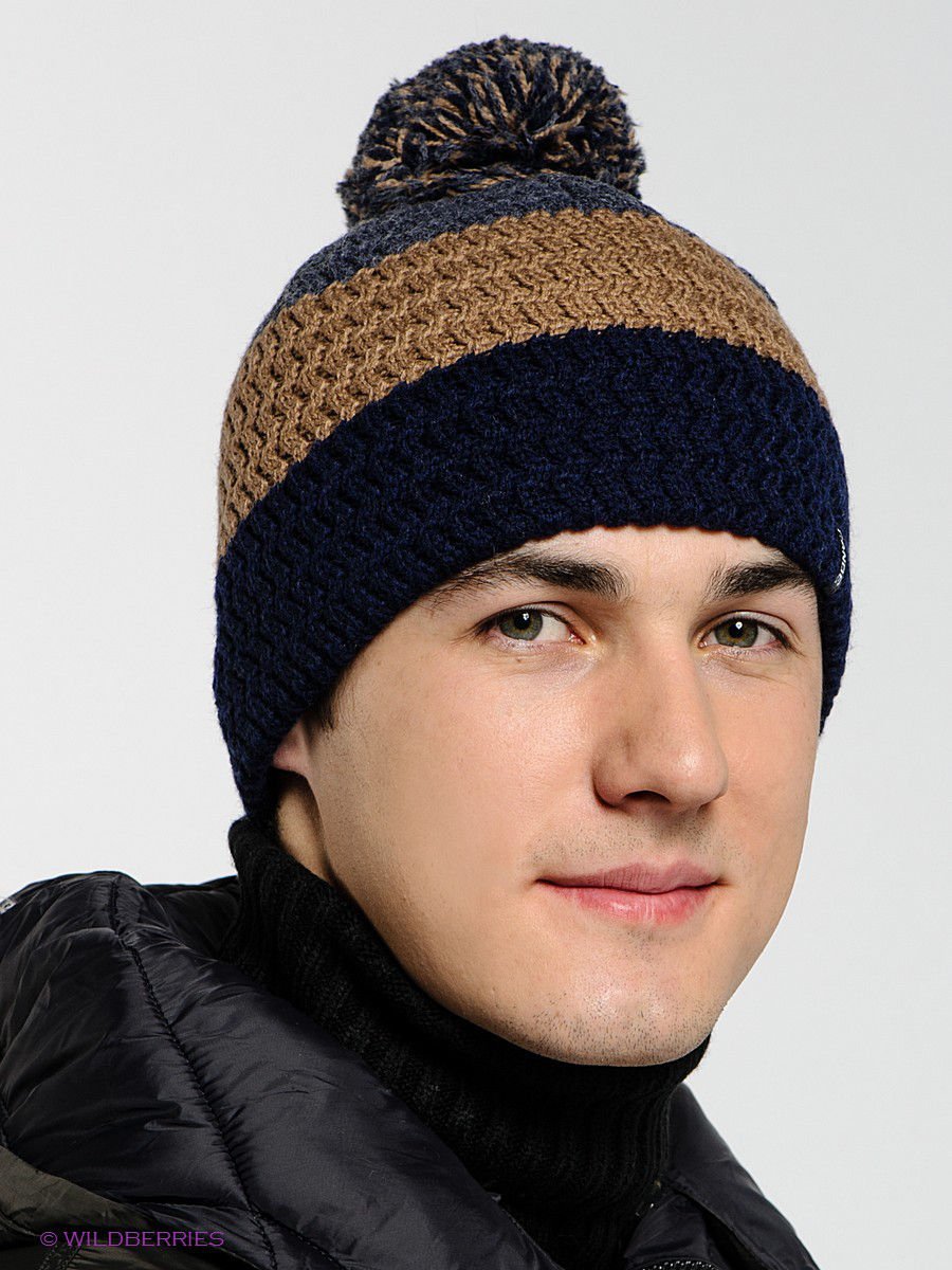 Шапка мужская зимняя вязаная