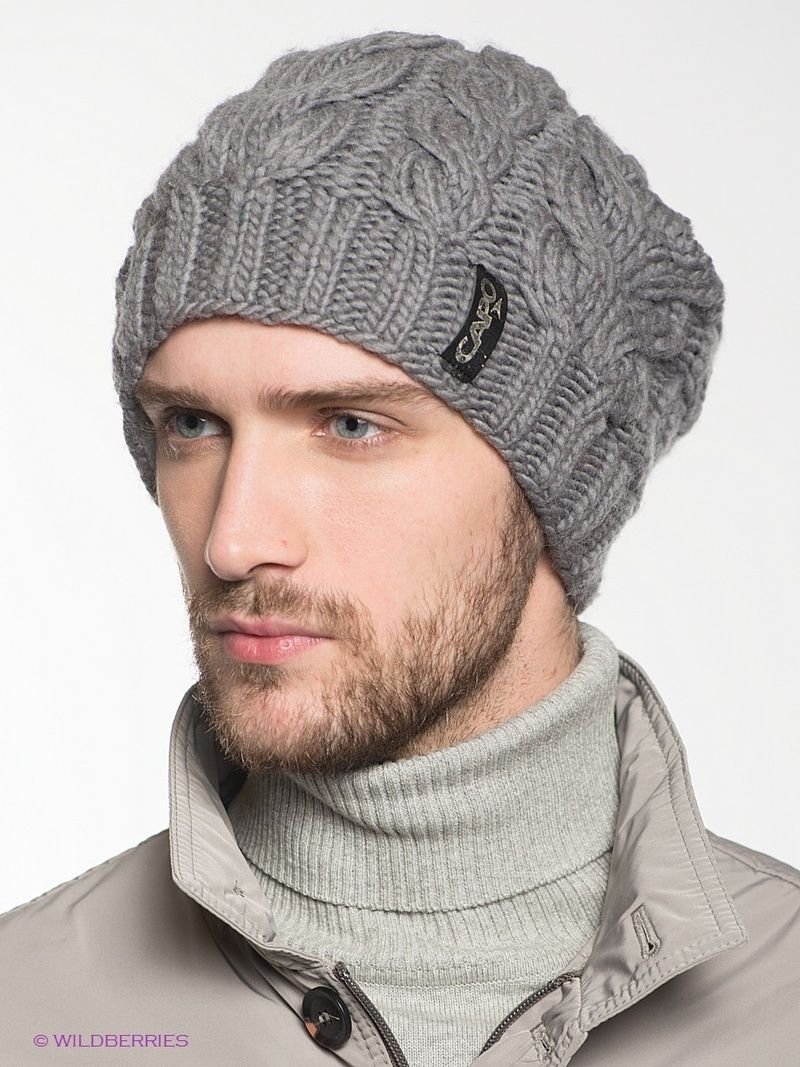 Мужские шапки вязаные модные