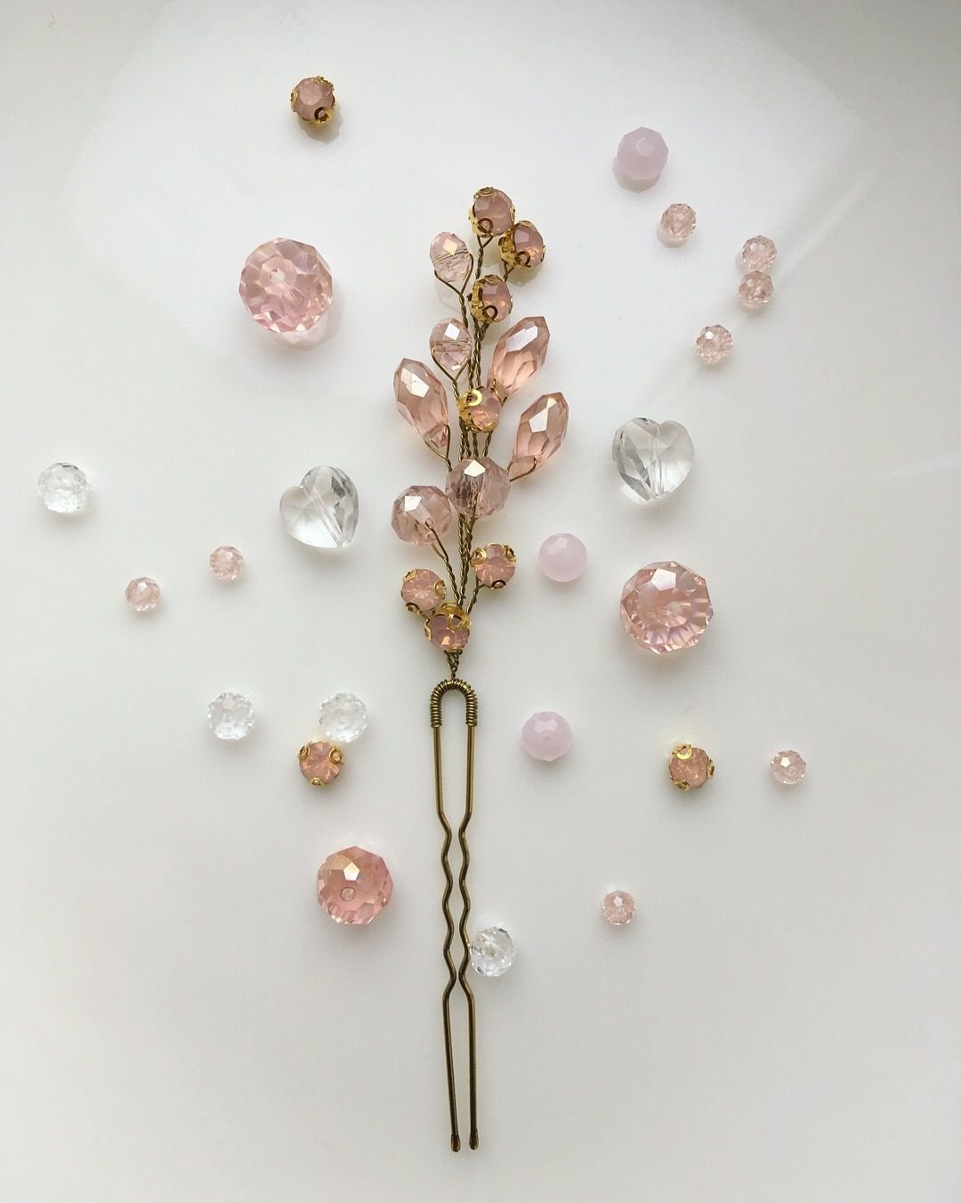 Шпильки для волос с бусинами