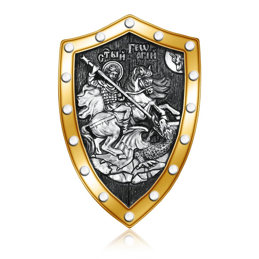 Кулон Георгий Победоносец серебро