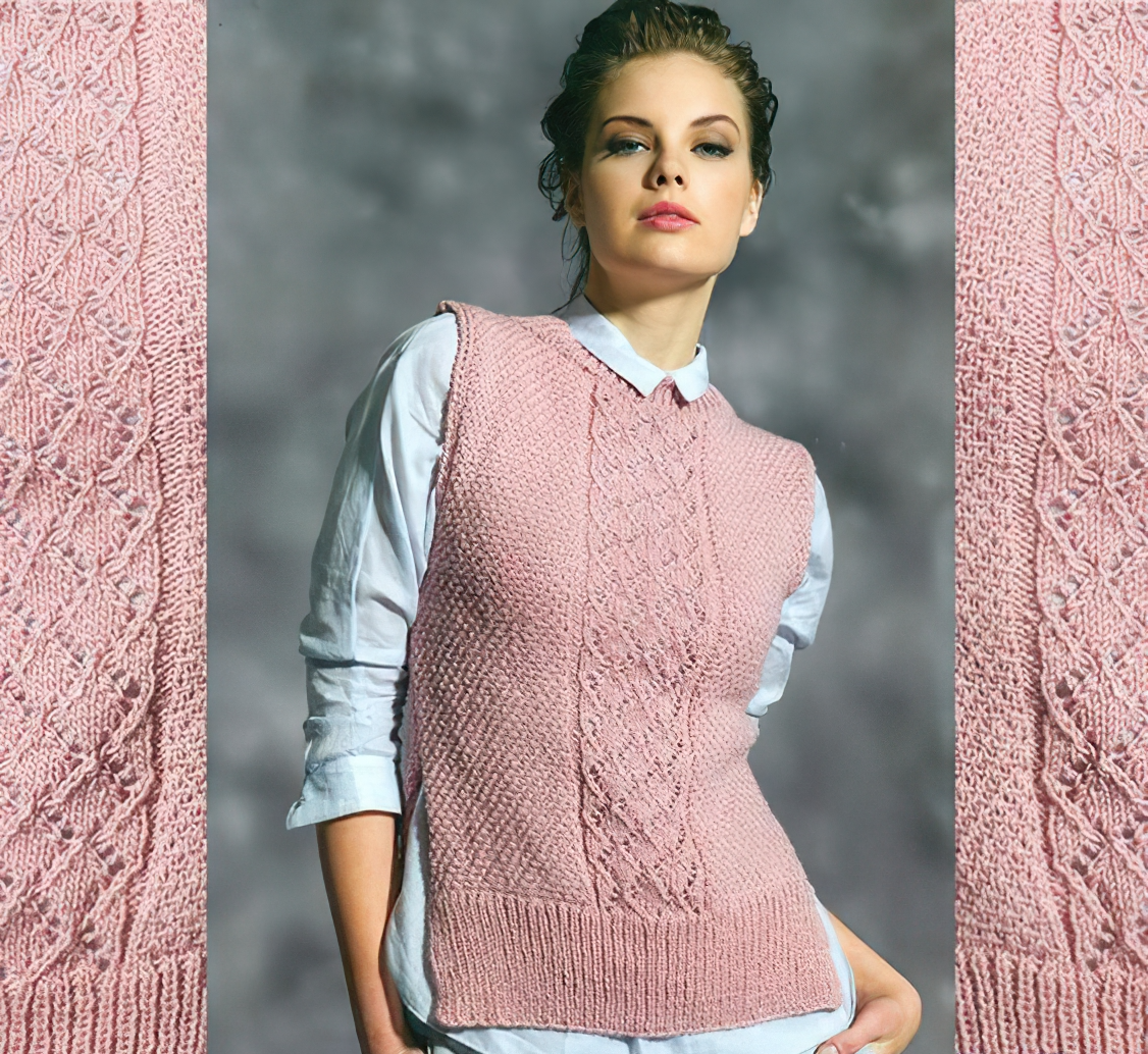 Жилеты спицами для женщин модные